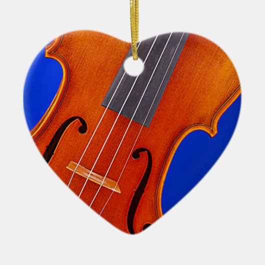 Violin of Viola Ornament Heart (Voorkant)