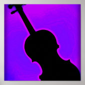 Violin of Viola Poster Blue Background (Voorkant)