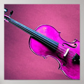 Violin of Viola Poster roze achtergrond (Voorkant)