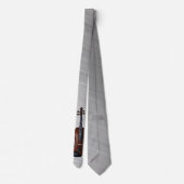 VIOLIN-ON BRUSHED PEWER STROPDAS (Achterkant)