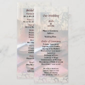 Violin on Credenza Wedding Program Programmakaart (Voorkant / Achterkant)