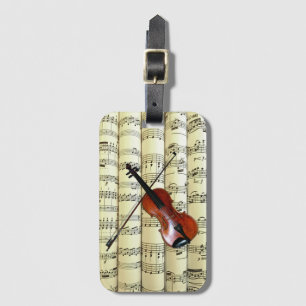 Violin on Rolling Sheet Music ~ Bagagelabel