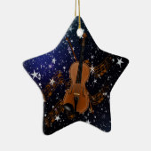 Violin on Starry Sky Keramisch Ornament (Rechts)