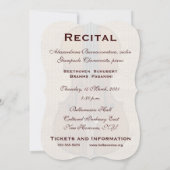 Violin on Wood Panels Overweging Uitnodiging (Achterkant)