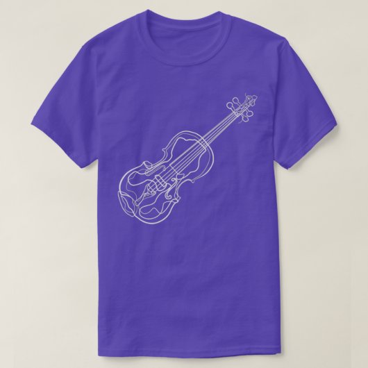 Violin One Line Tekening 1 T-shirt (Design voorkant)
