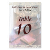 Violin op Credenza Save the Date Kaart (Achterkant)