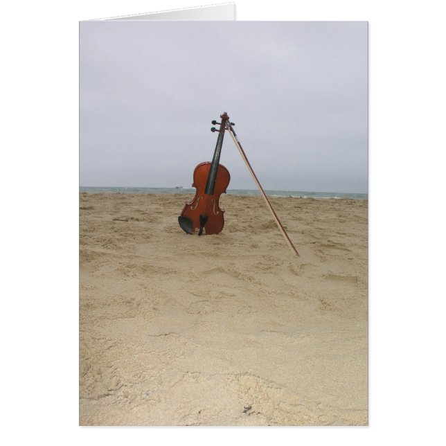Violin op het strand (Voorkant)