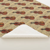 Violin op muziek sherpa deken (3/4)