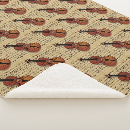 Violin op  muziek sherpa deken (3/4)