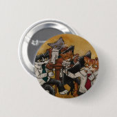 Violin Orchestral Cats Ronde Button 5,7 Cm (Voorkant /achterkant)