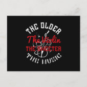 Violin - Oudere Violin Play Sweeter Music Briefkaart (Voorkant)