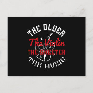 Violin - Oudere Violin Play Sweeter Music Briefkaart