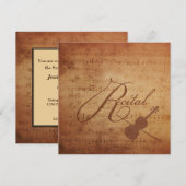 Violin Overweging Antiek — vel Muziek Kaart (Voorkant / Achterkant)