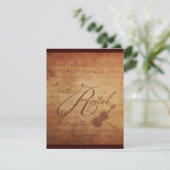 Violin Overweging Antiek vel Muziek op maat Kaart (Staand voorkant)