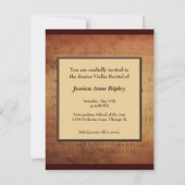 Violin Overweging Antiek vel Muziek op maat Kaart (Achterkant)