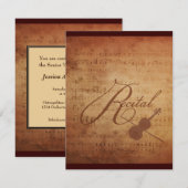 Violin Overweging Antiek vel Muziek op maat Kaart (Voorkant / Achterkant)