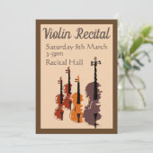 Violin Overweging elegant stijlvol gedrag Kaart (Staand voorkant)