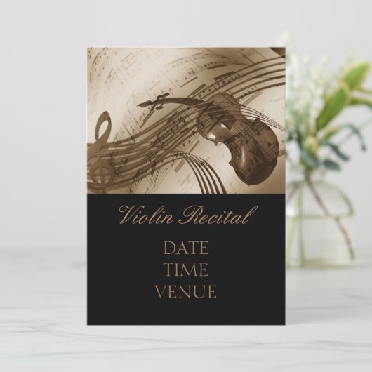 Violin Overweging elegant stijlvol gedrag Kaart (Staand voorkant)