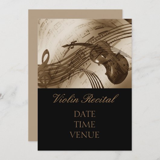 Violin Overweging elegant stijlvol gedrag Kaart (Voorkant / Achterkant)