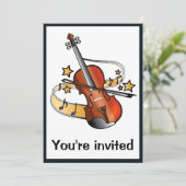 Violin Overweging met ster Kaart (Staand voorkant)