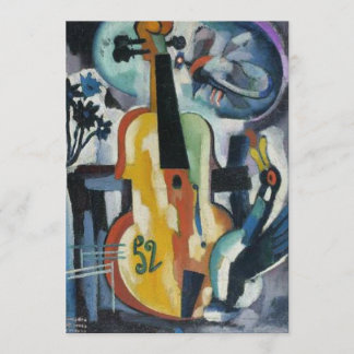 Violin Overweging moderne kunst Kaart