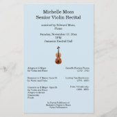 Violin Overweging Musical Concert Custom Blue Prog (Voorkant)