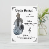 Violin Overweging Uitnodiging (Staand voorkant)