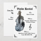 Violin Overweging Uitnodiging (Voorkant / Achterkant)