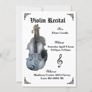 Violin Overweging Uitnodiging