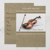 Violin Overweging Uitnodiging (Voorkant / Achterkant)