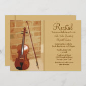 Violin Overweging Uitnodiging (Voorkant / Achterkant)