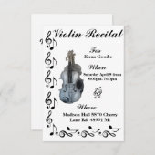 Violin Overweging Uitnodiging (Voorkant / Achterkant)