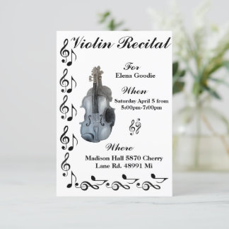 Violin Overweging Uitnodiging