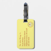 Violin Owl Cute Music Kinder leraar Bagagelabel (Achterkant verticaal)