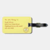 Violin Owl Cute Music Kinder leraar Bagagelabel (Achterkant horizontaal)