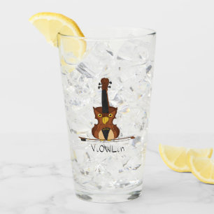 Violin Owl Cute Music Kinder leraar Glas