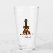 Violin Owl Cute Music Kinder leraar Glas (Voorkant)