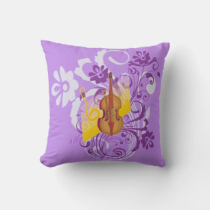 Violin Paars Floral Swirl Sierkussen