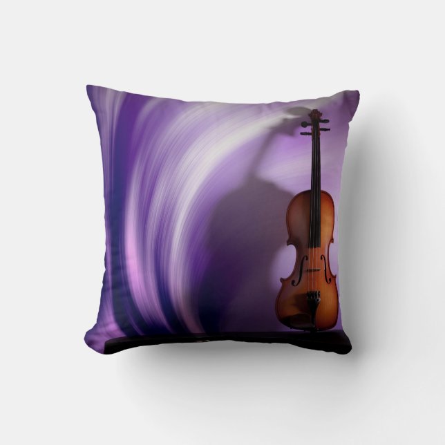 Violin Paarse Passion Pillow Kussen (Voorkant)