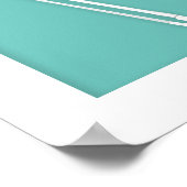 Violin Paper Cutout Illusion van Mozartini Aqua Poster (Hoek)