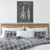 Violin Patent - Funny Music Lover Gift Canvas Afdruk (Insitu (Slaapkamer))