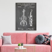 Violin Patent - Funny Music Lover Gift Canvas Afdruk (Insitu (Woonkamer))