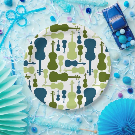 Violin Pattern Papieren Bordje (Feest)