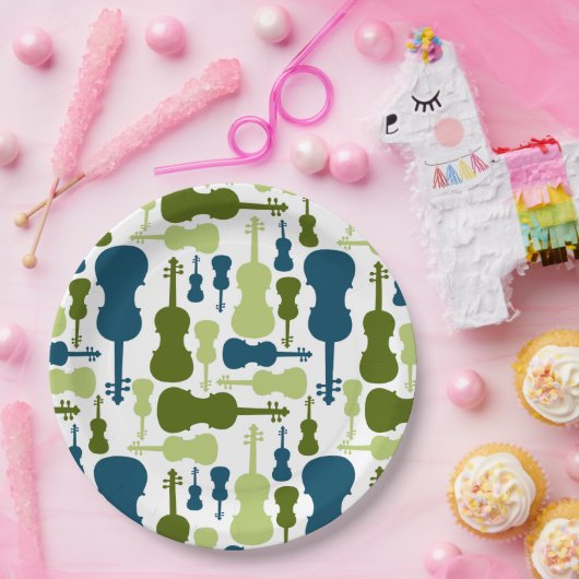 Violin Pattern Papieren Bordje (Feest)