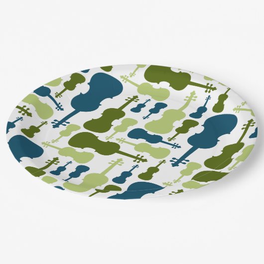 Violin Pattern Papieren Bordje (Gekanteld)