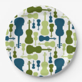 Violin Pattern Papieren Bordje (Voorkant)