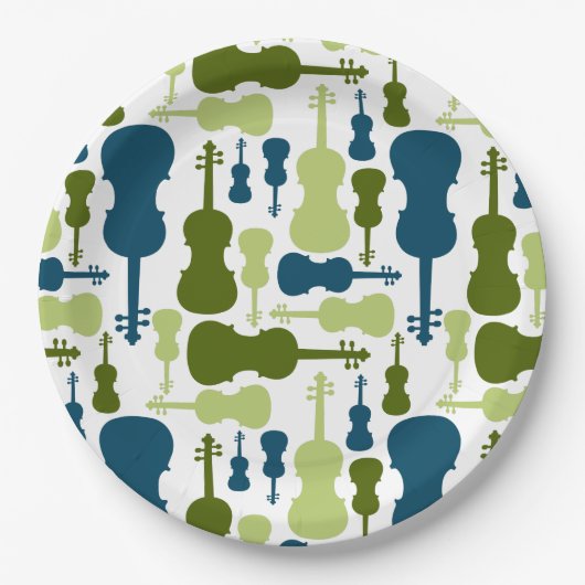 Violin Pattern Papieren Bordje (Voorkant)