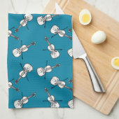 Violin Pattern Theedoek (Quarter Fold)