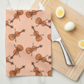 Violin Pattern Theedoek (Quarter Fold)