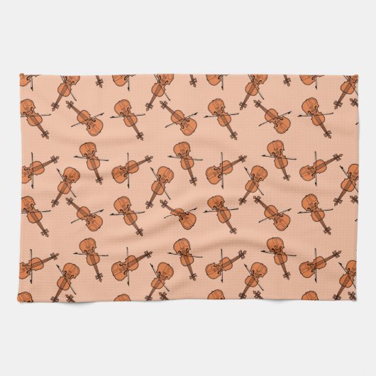 Violin Pattern Theedoek (Horizontaal)
